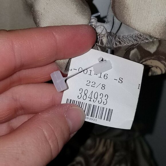 NWT California Edge Brown Floral Shirt Top Juniors Large Ties In Front Roses - Picture 5 of 8